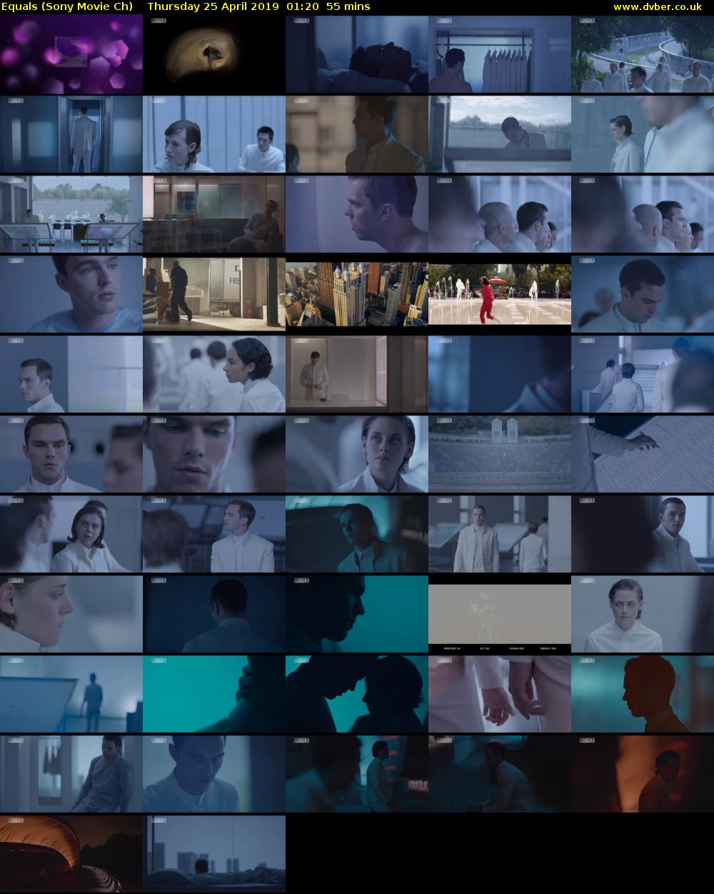 Equals (Sony Movie Ch) Thursday 25 April 2019 01:20 - 02:15