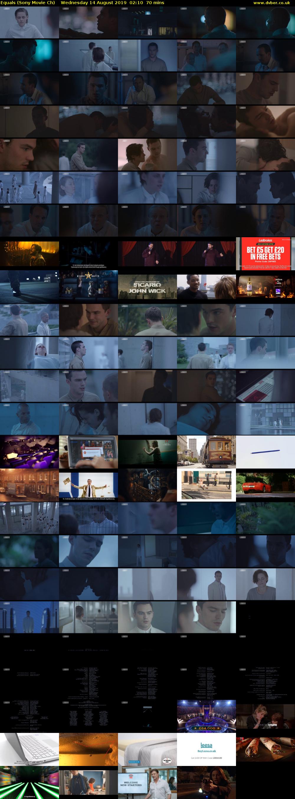 Equals (Sony Movie Ch) Wednesday 14 August 2019 02:10 - 03:20