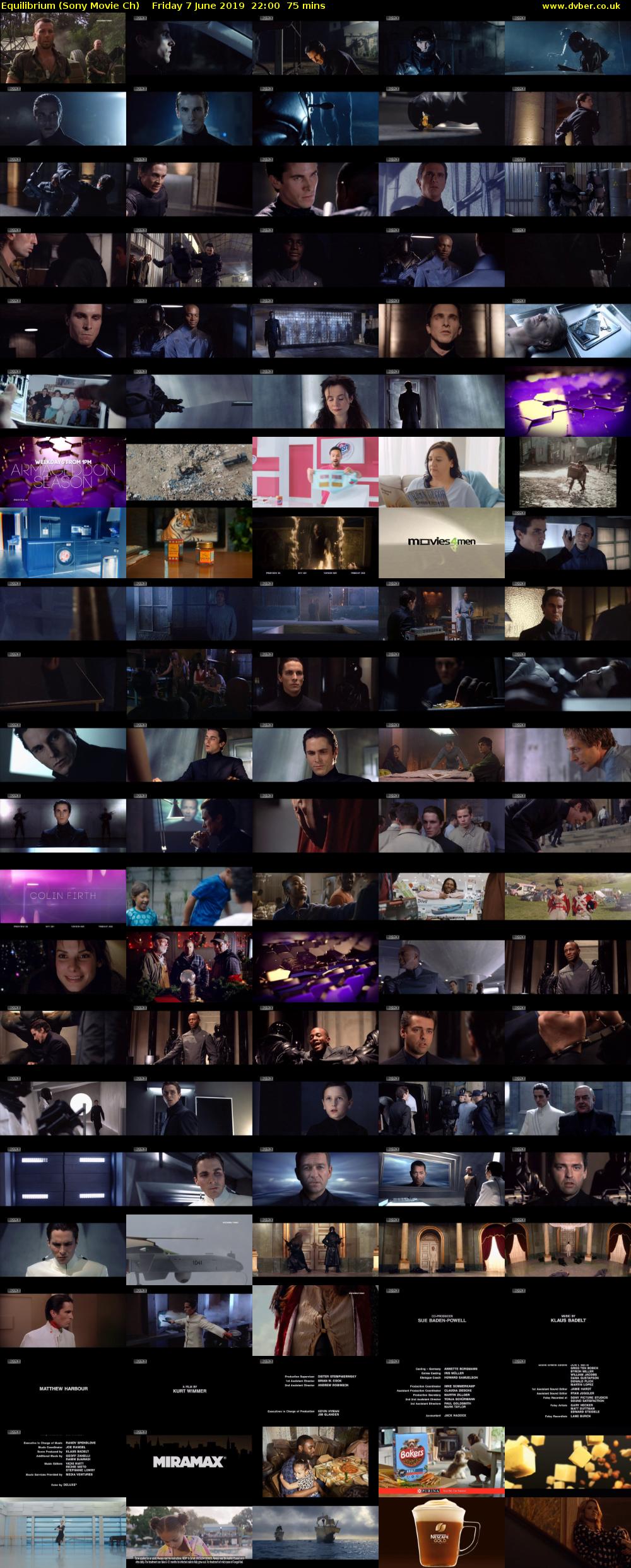 Equilibrium (Sony Movie Ch) Friday 7 June 2019 22:00 - 23:15