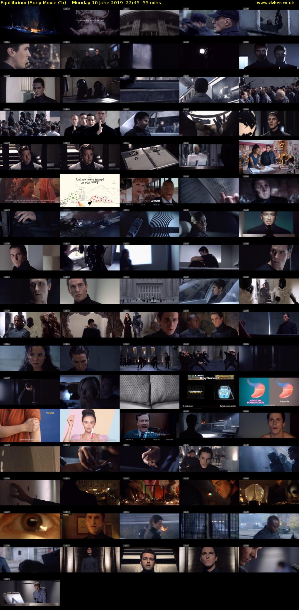 Equilibrium (Sony Movie Ch) Monday 10 June 2019 22:45 - 23:40