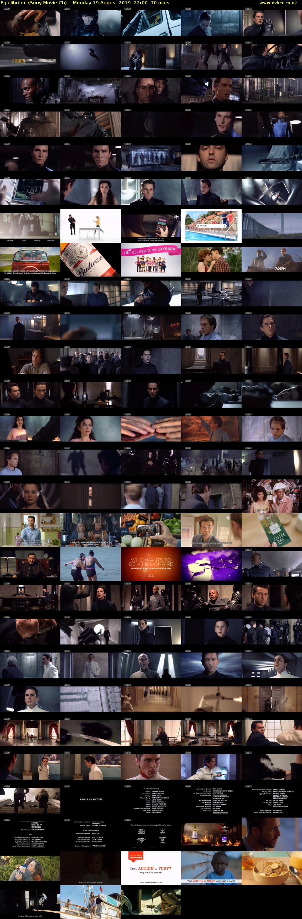 Equilibrium (Sony Movie Ch) Monday 19 August 2019 22:00 - 23:10
