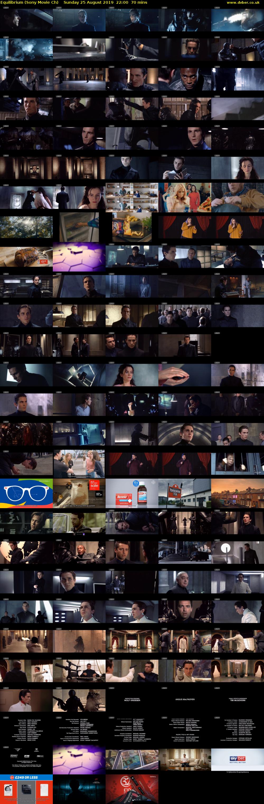 Equilibrium (Sony Movie Ch) Sunday 25 August 2019 22:00 - 23:10