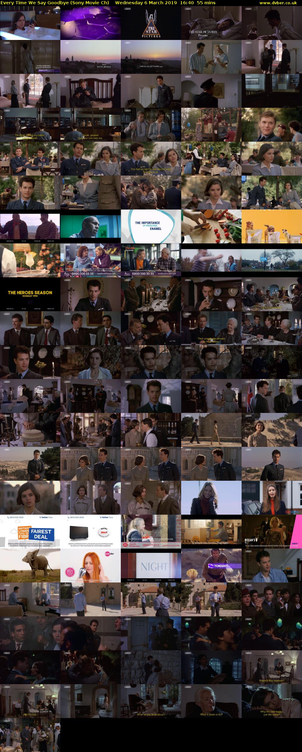 Every Time We Say Goodbye (Sony Movie Ch) Wednesday 6 March 2019 16:40 - 17:35