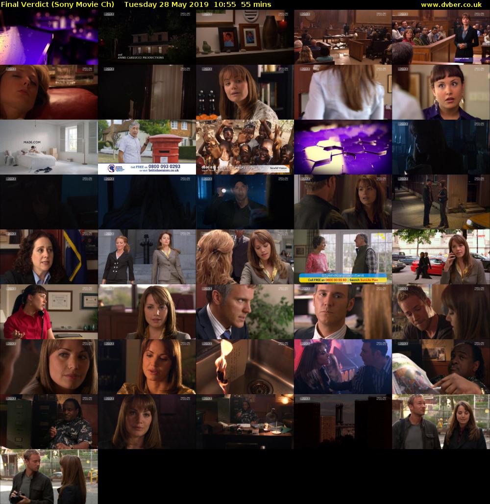 Final Verdict (Sony Movie Ch) Tuesday 28 May 2019 10:55 - 11:50
