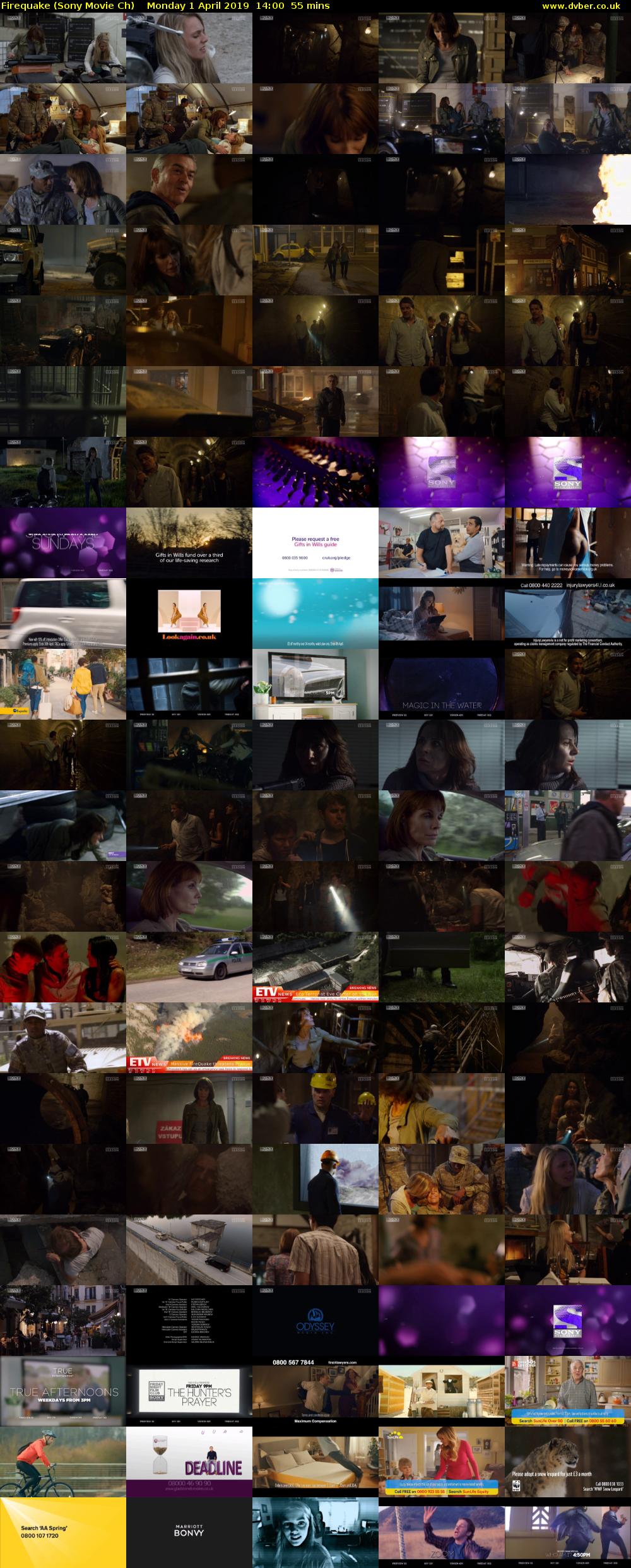 Firequake (Sony Movie Ch) Monday 1 April 2019 14:00 - 14:55