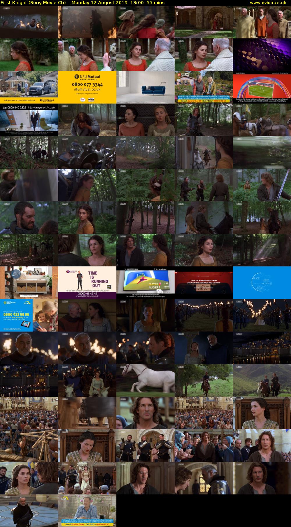 First Knight (Sony Movie Ch) Monday 12 August 2019 13:00 - 13:55