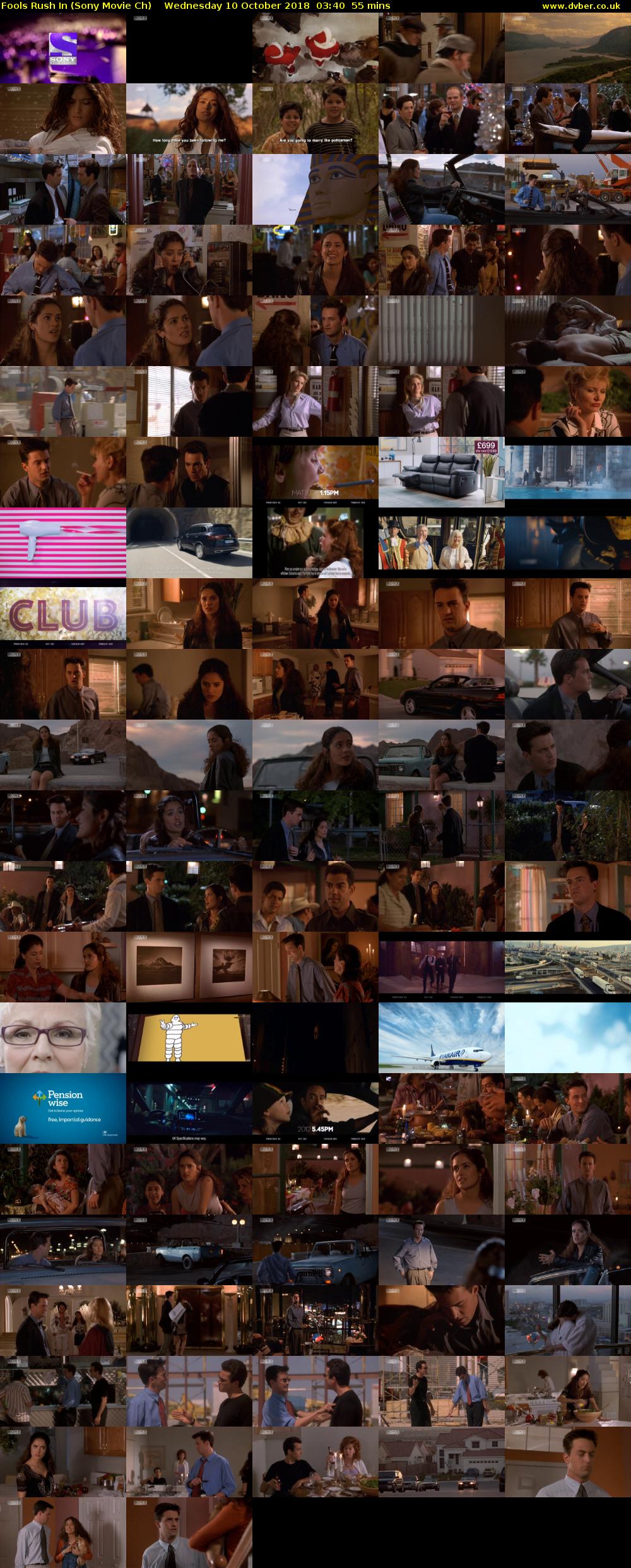 Fools Rush In (Sony Movie Ch) Wednesday 10 October 2018 03:40 - 04:35