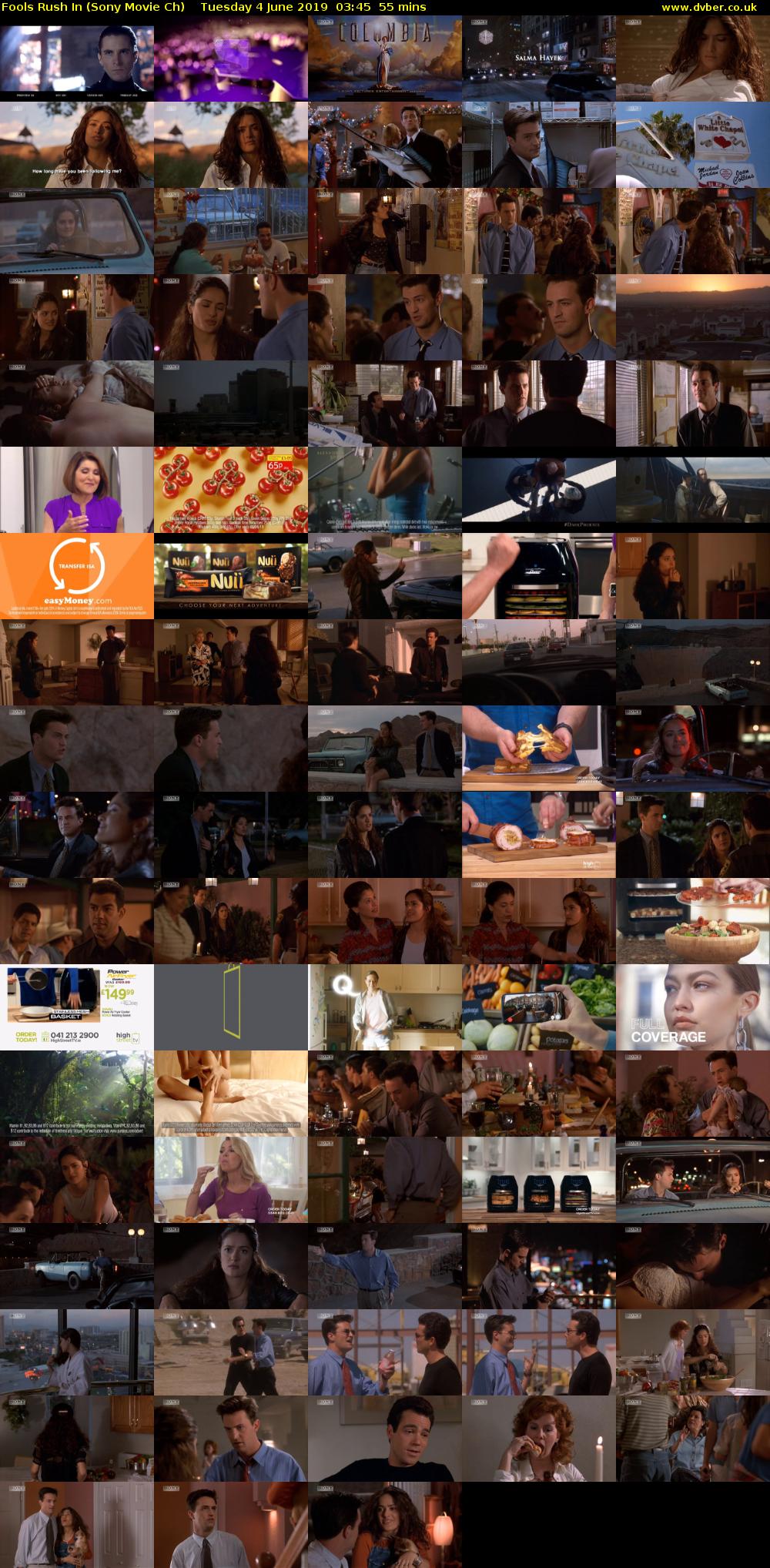 Fools Rush In (Sony Movie Ch) Tuesday 4 June 2019 03:45 - 04:40