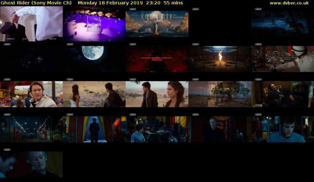 Ghost Rider (Sony Movie Ch) Monday 18 February 2019 23:20 - 00:15
