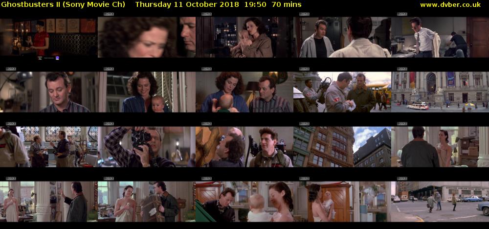 Ghostbusters II (Sony Movie Ch) Thursday 11 October 2018 19:50 - 21:00