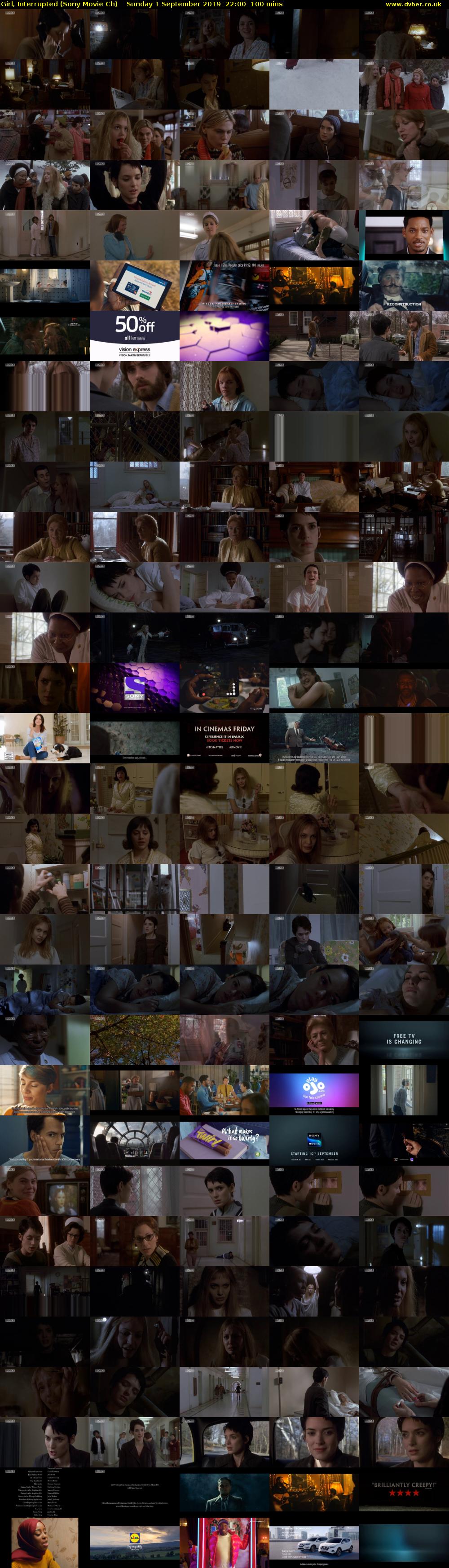 Girl, Interrupted (Sony Movie Ch) Sunday 1 September 2019 22:00 - 23:40