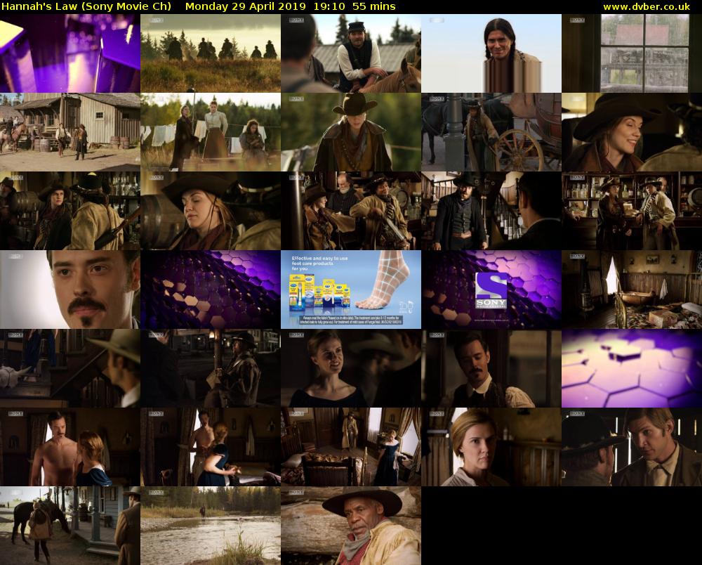 Hannah's Law (Sony Movie Ch) Monday 29 April 2019 19:10 - 20:05