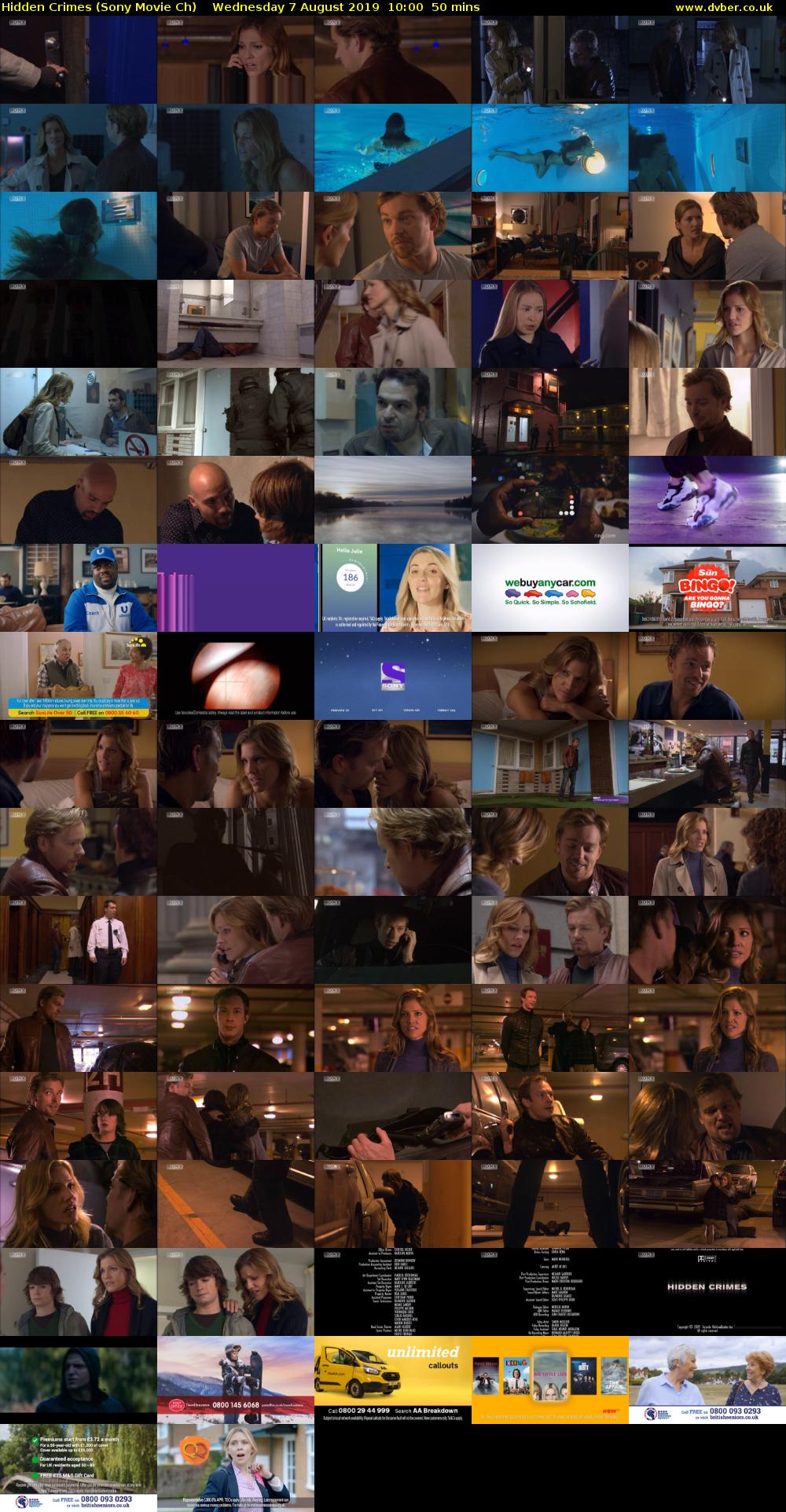 Hidden Crimes (Sony Movie Ch) Wednesday 7 August 2019 10:00 - 10:50