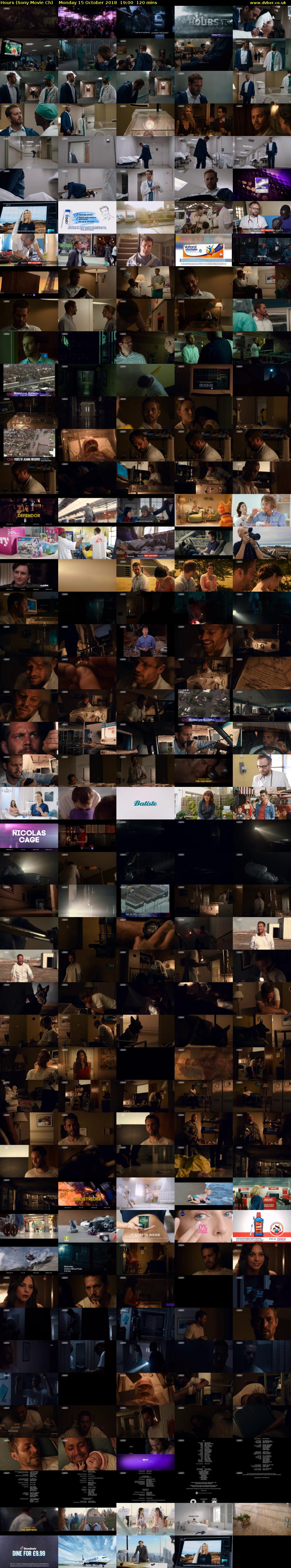 Hours (Sony Movie Ch) Monday 15 October 2018 19:00 - 21:00