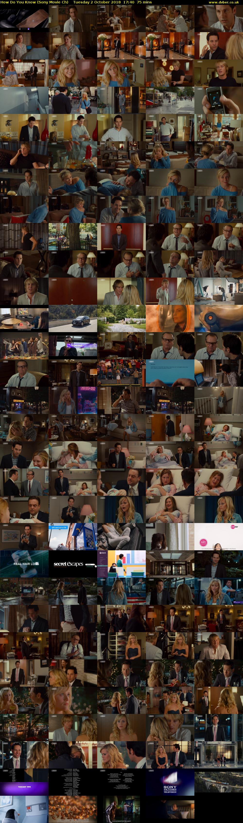 How Do You Know (Sony Movie Ch) Tuesday 2 October 2018 17:40 - 18:55