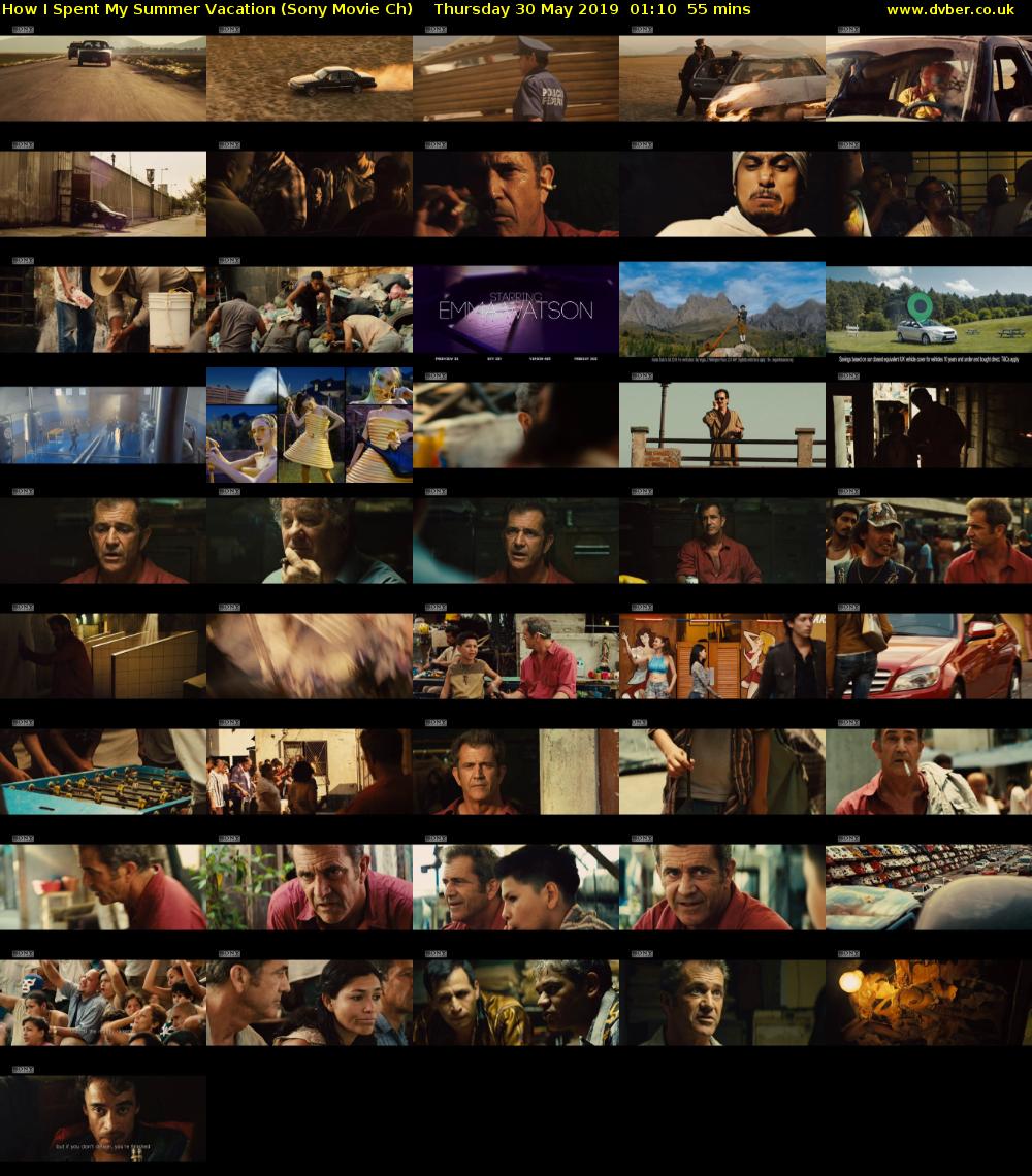 How I Spent My Summer Vacation (Sony Movie Ch) Thursday 30 May 2019 01:10 - 02:05