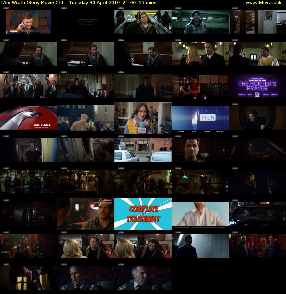 I Am Wrath (Sony Movie Ch) Tuesday 30 April 2019 21:00 - 21:55