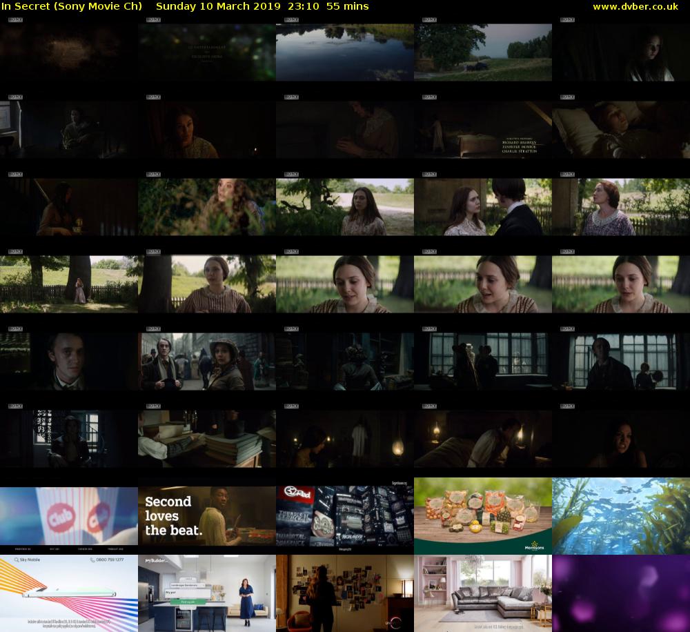 In Secret (Sony Movie Ch) Sunday 10 March 2019 23:10 - 00:05