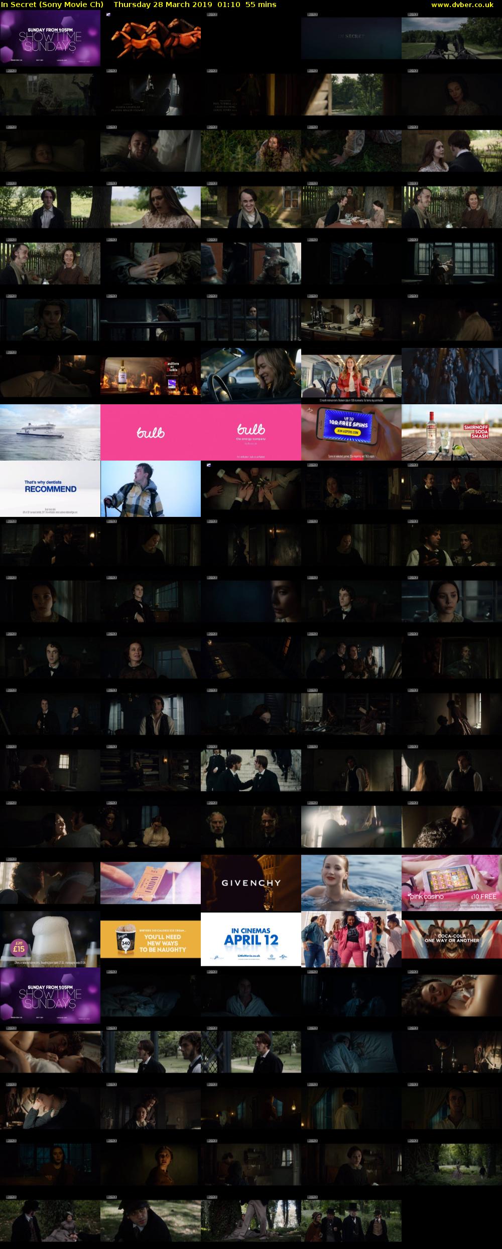 In Secret (Sony Movie Ch) Thursday 28 March 2019 01:10 - 02:05