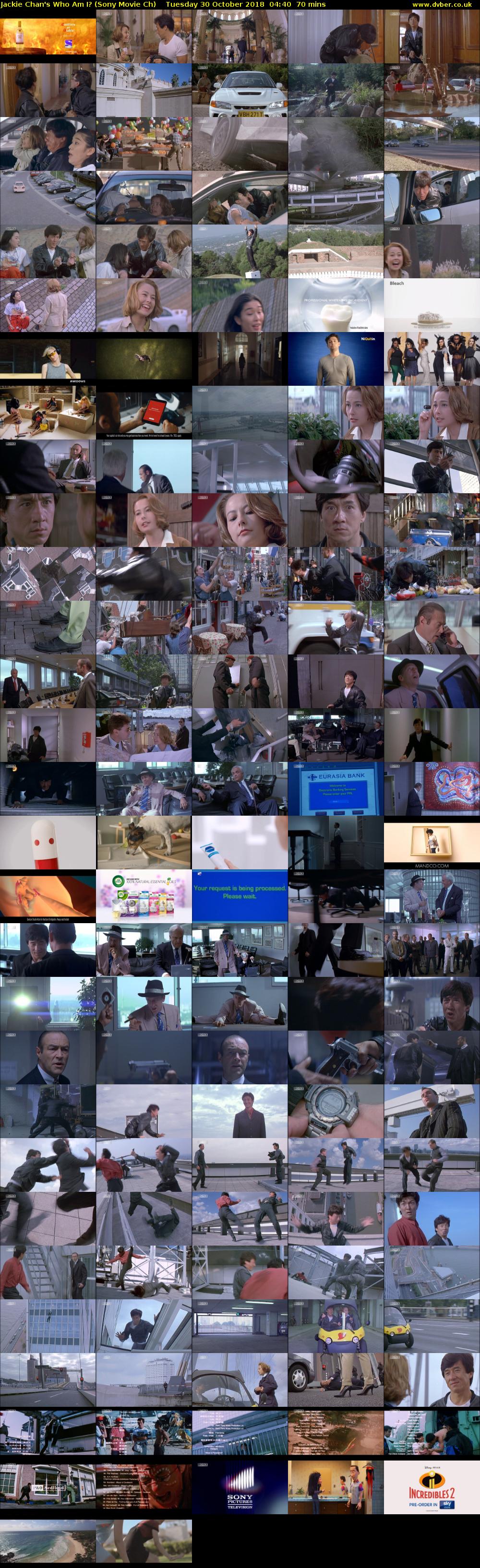 Jackie Chan's Who Am I? (Sony Movie Ch) Tuesday 30 October 2018 04:40 - 05:50