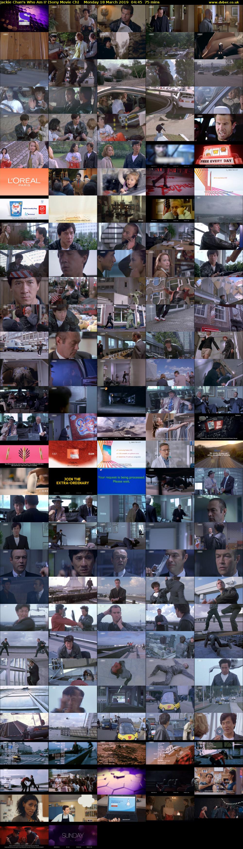Jackie Chan's Who Am I? (Sony Movie Ch) Monday 18 March 2019 04:45 - 06:00