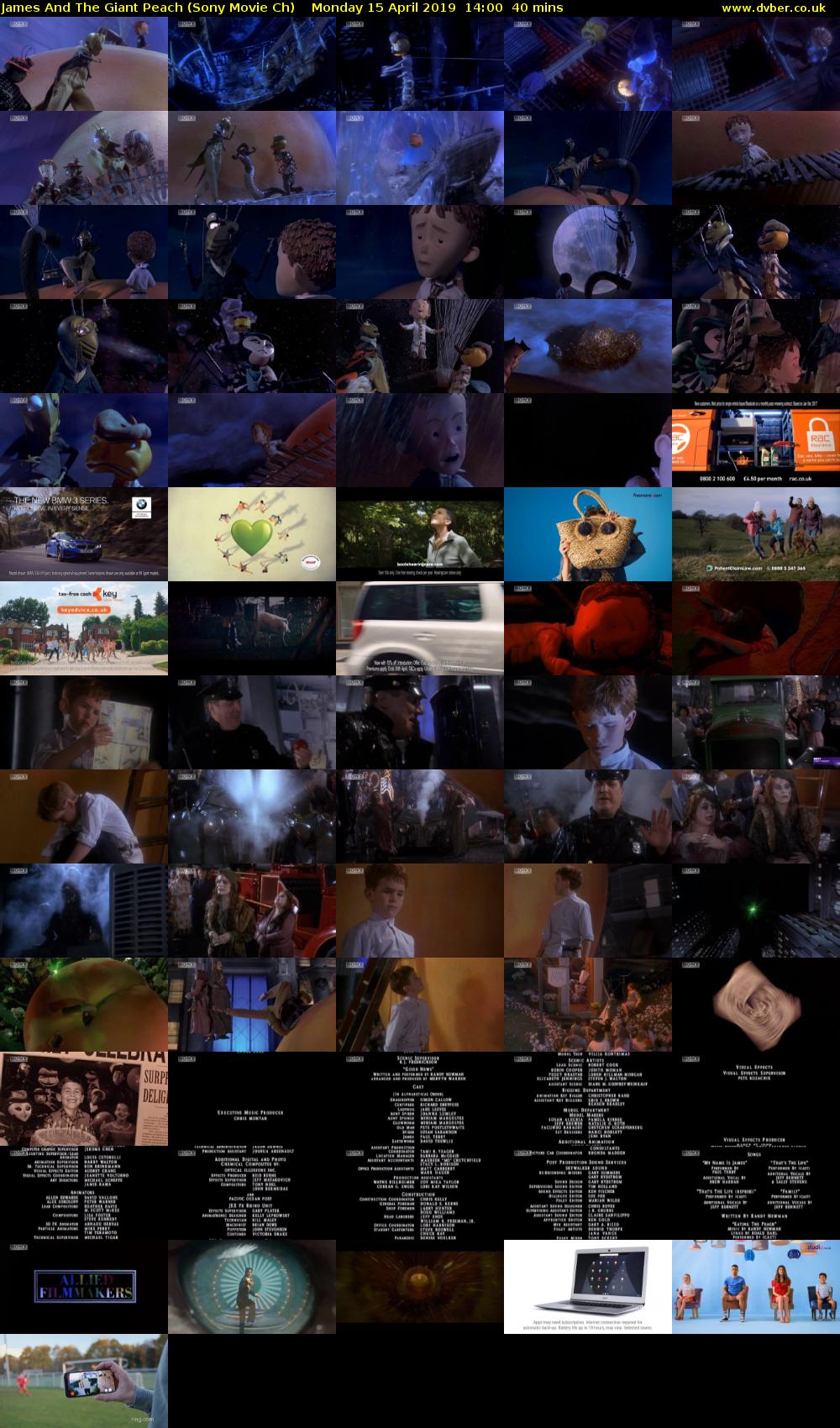 James And The Giant Peach (Sony Movie Ch) Monday 15 April 2019 14:00 - 14:40