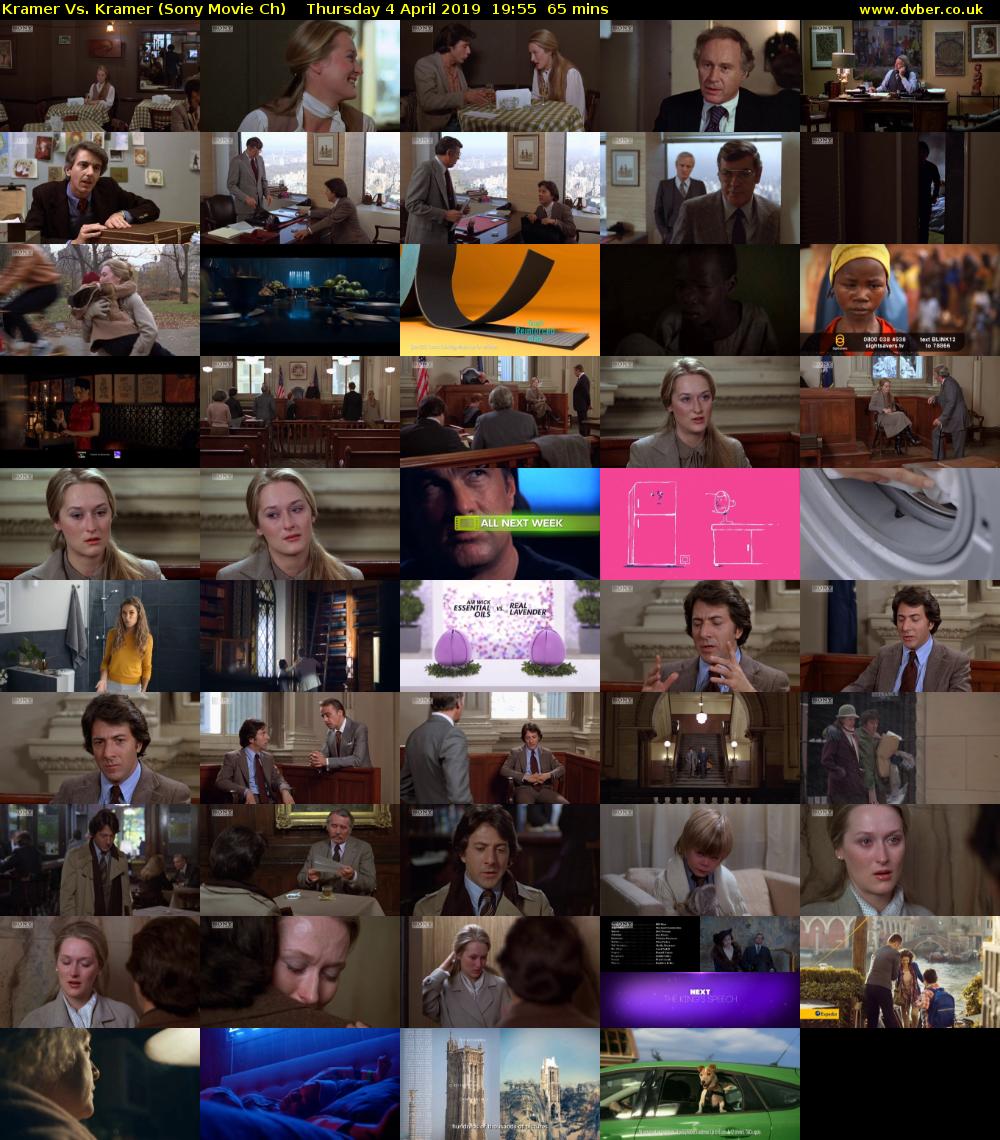 Kramer Vs. Kramer (Sony Movie Ch) Thursday 4 April 2019 19:55 - 21:00