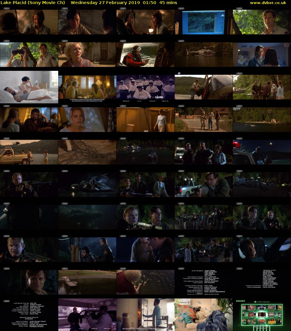 Lake Placid (Sony Movie Ch) Wednesday 27 February 2019 01:50 - 02:35