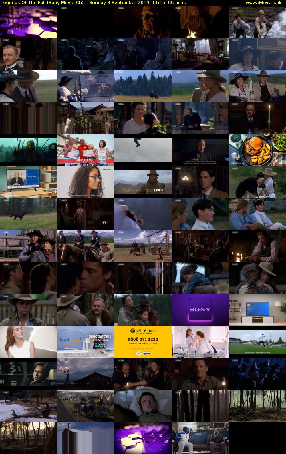 Legends Of The Fall (Sony Movie Ch) Sunday 8 September 2019 11:15 - 12:10