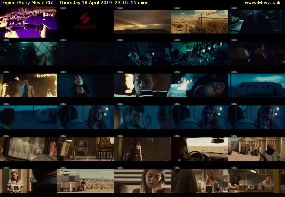 Legion (Sony Movie Ch) Thursday 18 April 2019 23:15 - 00:10