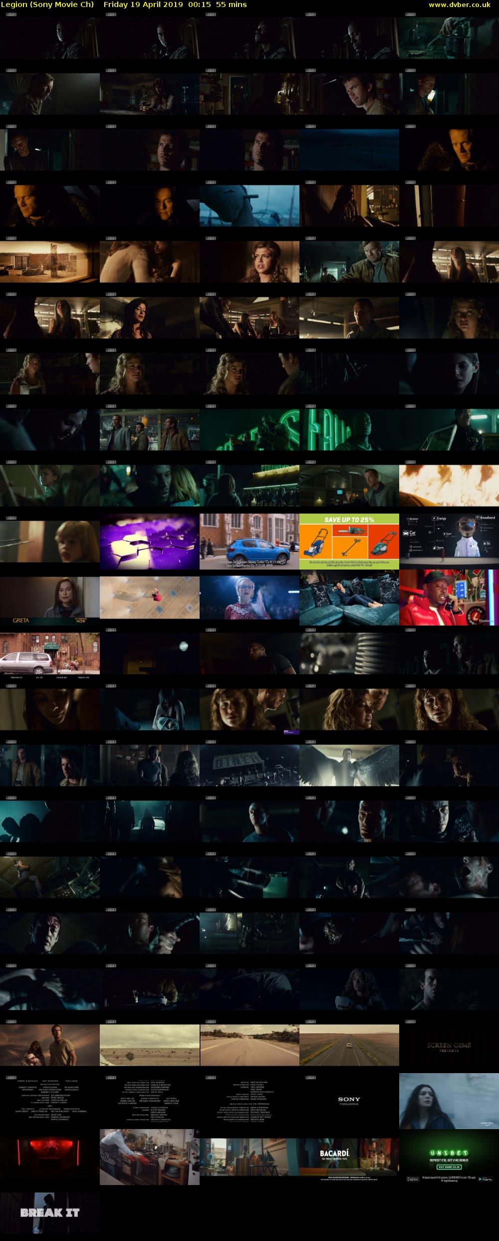 Legion (Sony Movie Ch) Friday 19 April 2019 00:15 - 01:10