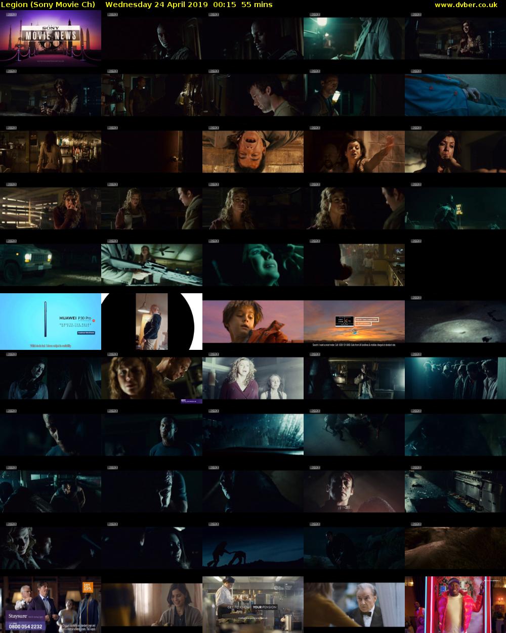 Legion (Sony Movie Ch) Wednesday 24 April 2019 00:15 - 01:10