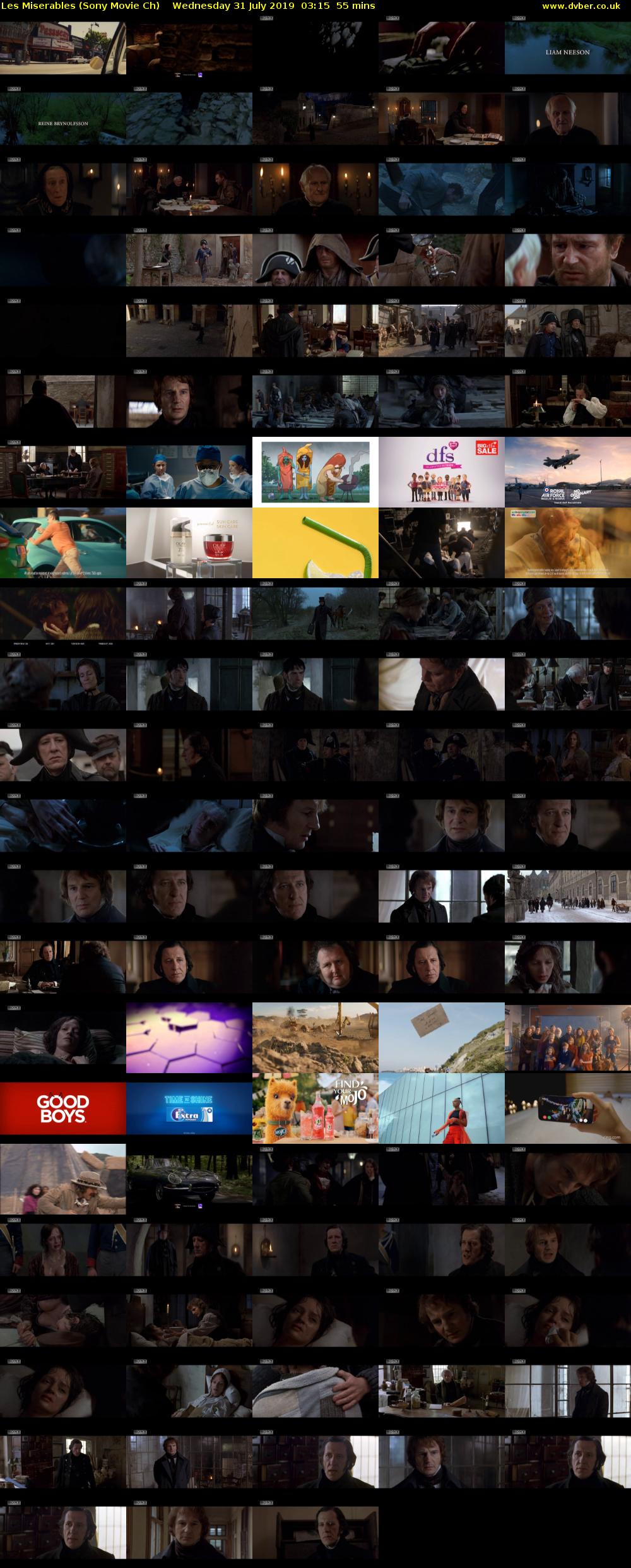 Les Miserables (Sony Movie Ch) Wednesday 31 July 2019 03:15 - 04:10