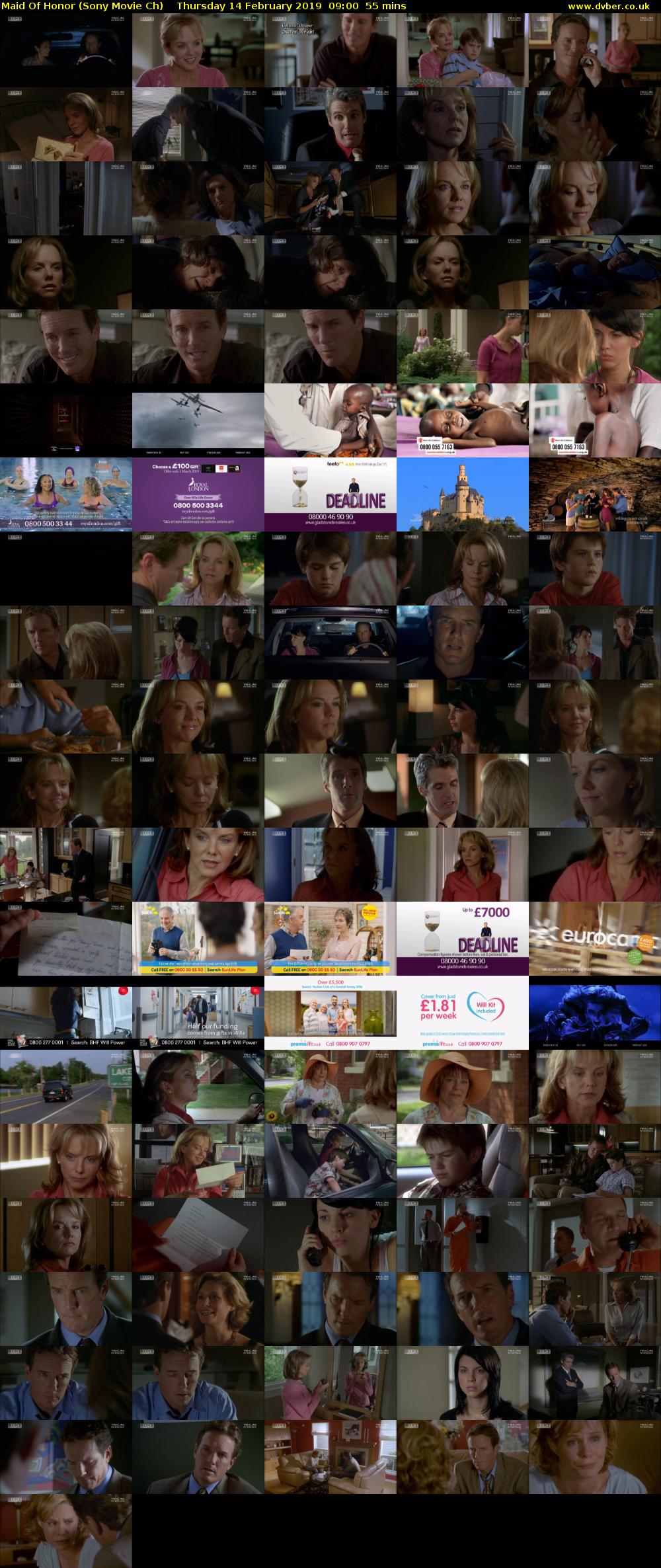 Maid Of Honor (Sony Movie Ch) Thursday 14 February 2019 09:00 - 09:55