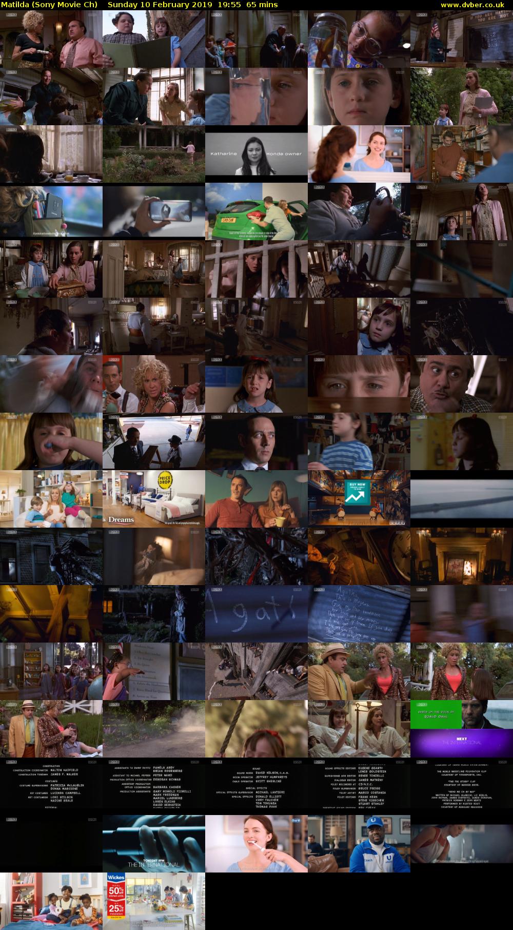 Matilda (Sony Movie Ch) Sunday 10 February 2019 19:55 - 21:00