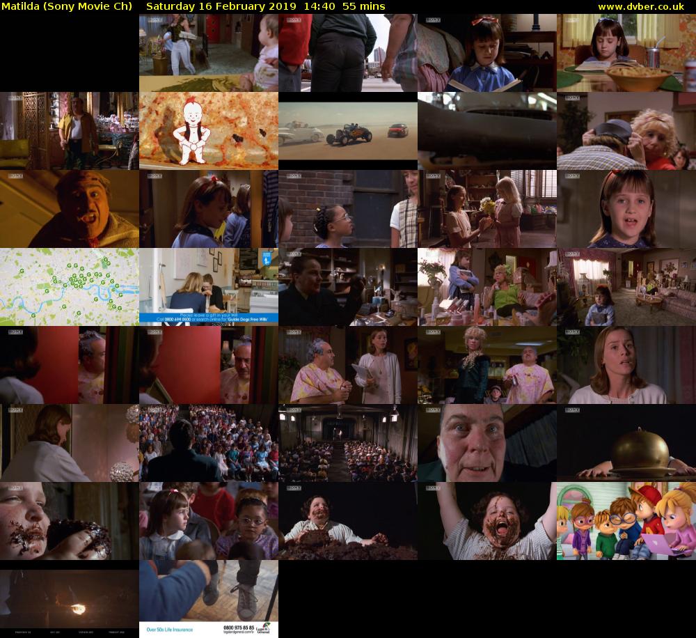 Matilda (Sony Movie Ch) Saturday 16 February 2019 14:40 - 15:35