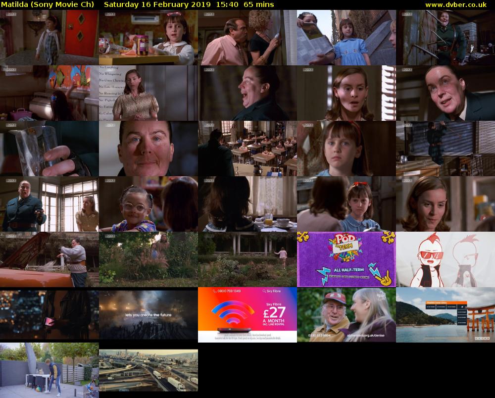 Matilda (Sony Movie Ch) Saturday 16 February 2019 15:40 - 16:45