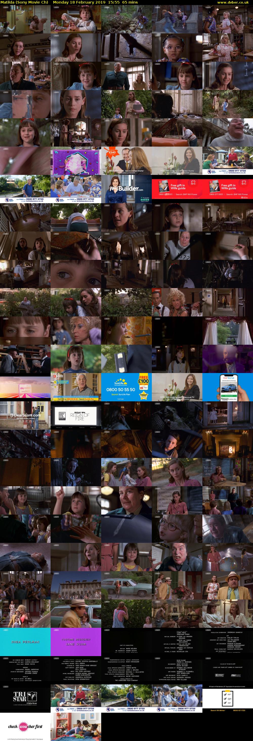 Matilda (Sony Movie Ch) Monday 18 February 2019 15:55 - 17:00