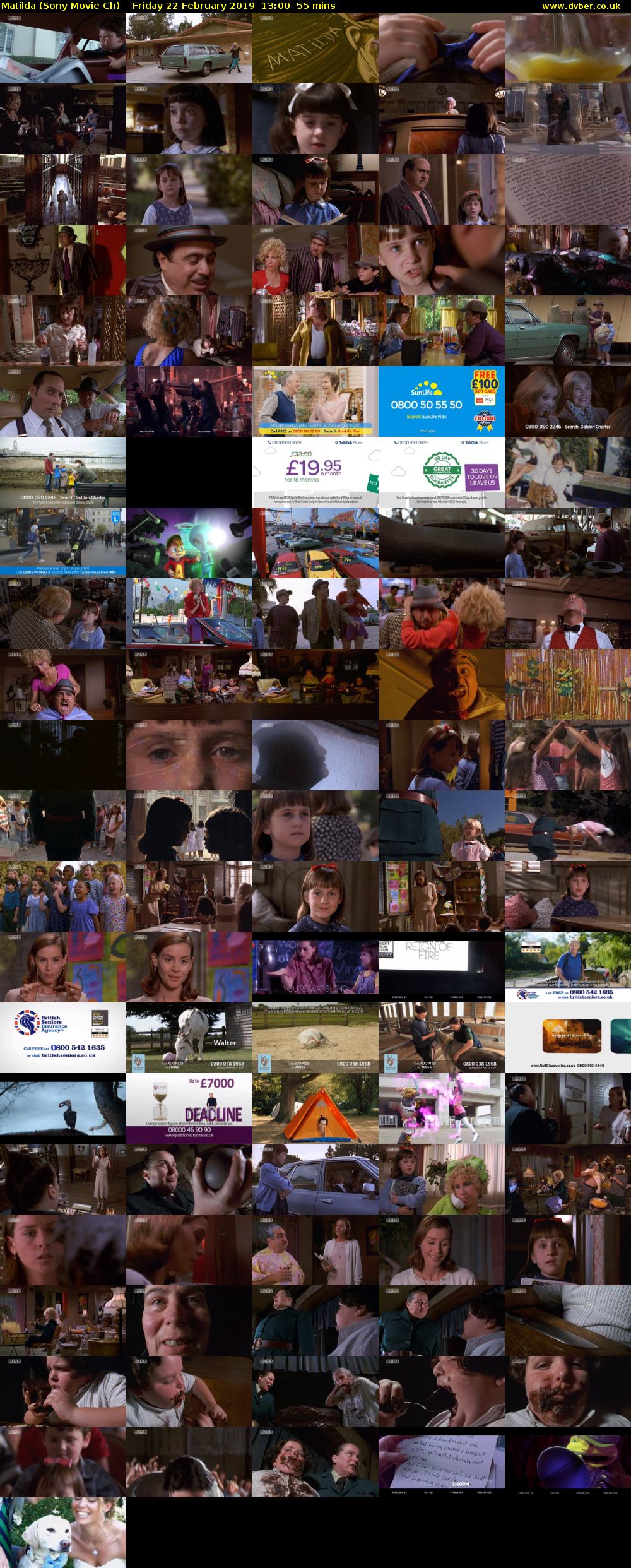 Matilda (Sony Movie Ch) Friday 22 February 2019 13:00 - 13:55
