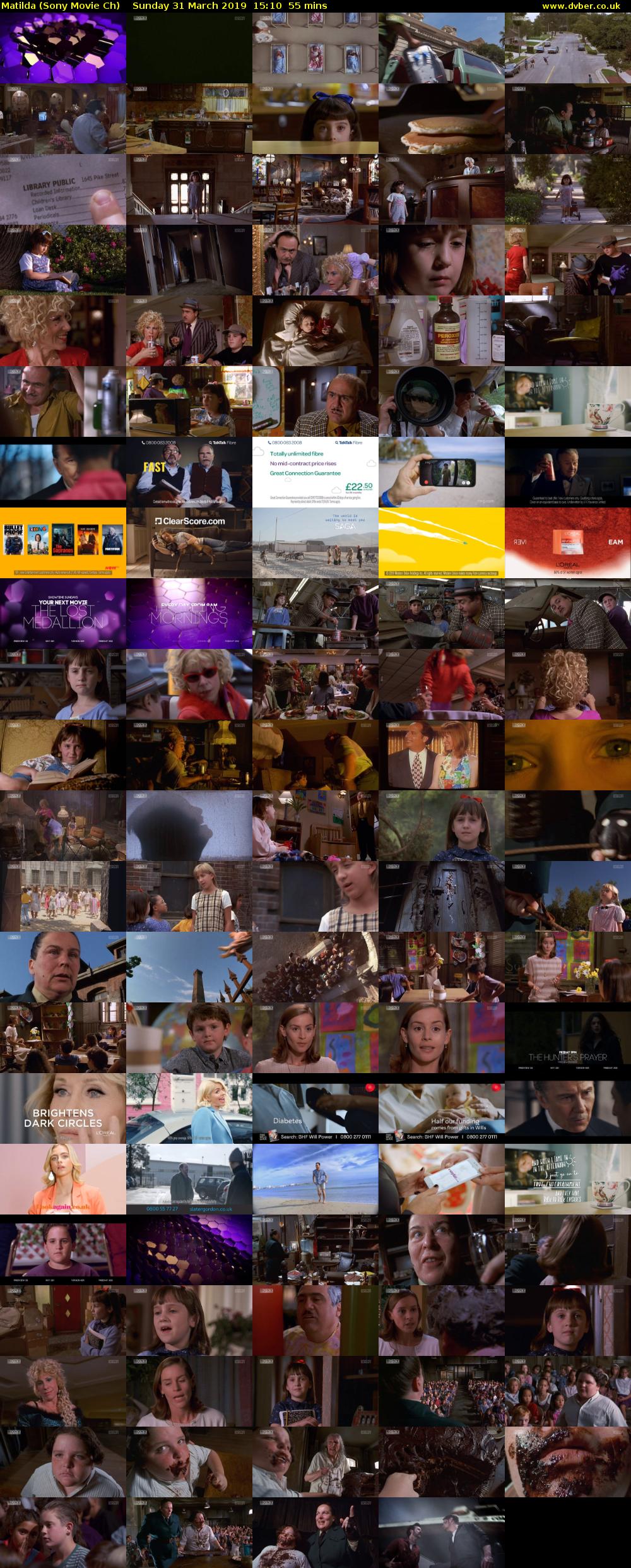 Matilda (Sony Movie Ch) Sunday 31 March 2019 15:10 - 16:05