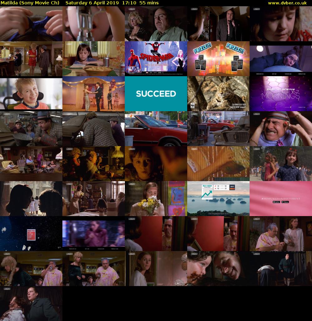 Matilda (Sony Movie Ch) Saturday 6 April 2019 17:10 - 18:05