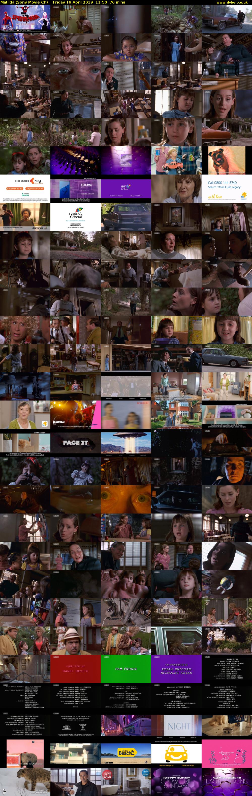 Matilda (Sony Movie Ch) Friday 19 April 2019 11:50 - 13:00