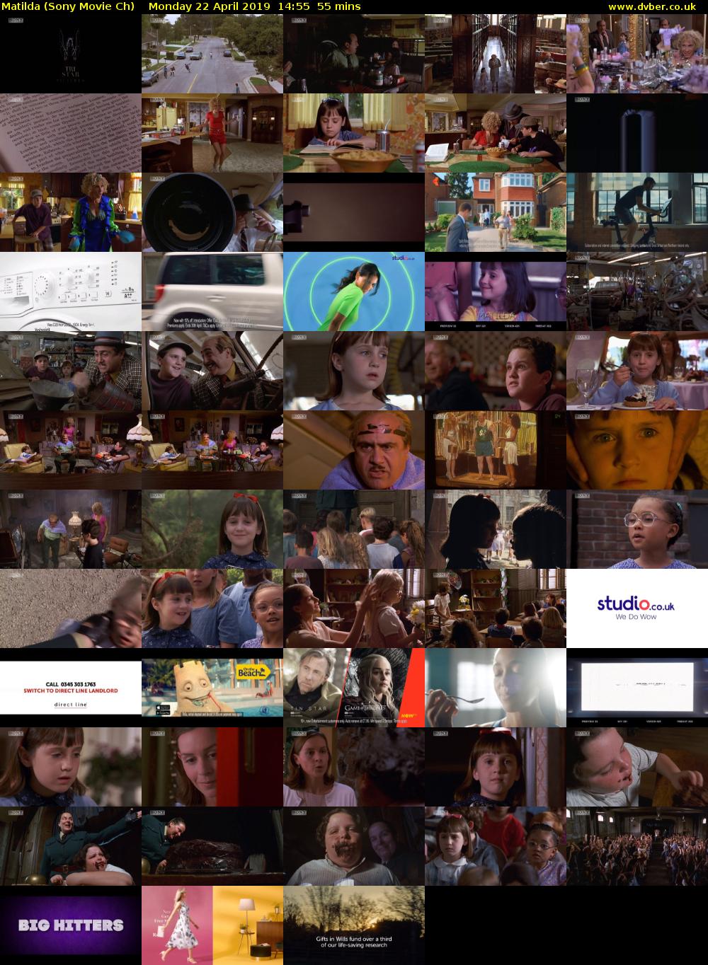 Matilda (Sony Movie Ch) Monday 22 April 2019 14:55 - 15:50