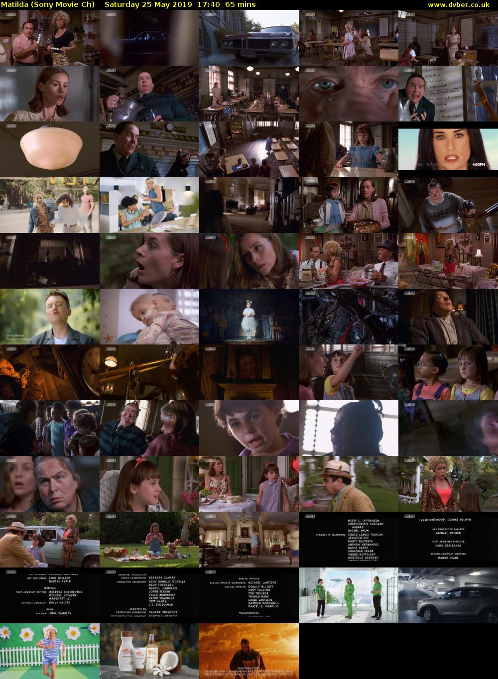 Matilda (Sony Movie Ch) Saturday 25 May 2019 17:40 - 18:45