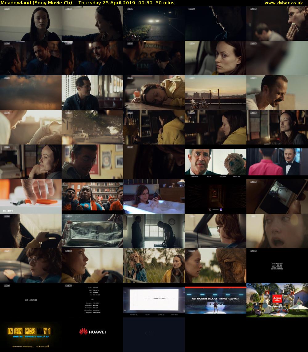 Meadowland (Sony Movie Ch) Thursday 25 April 2019 00:30 - 01:20