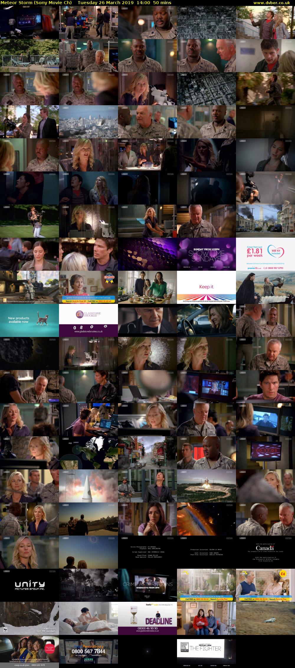 Meteor Storm (Sony Movie Ch) Tuesday 26 March 2019 14:00 - 14:50