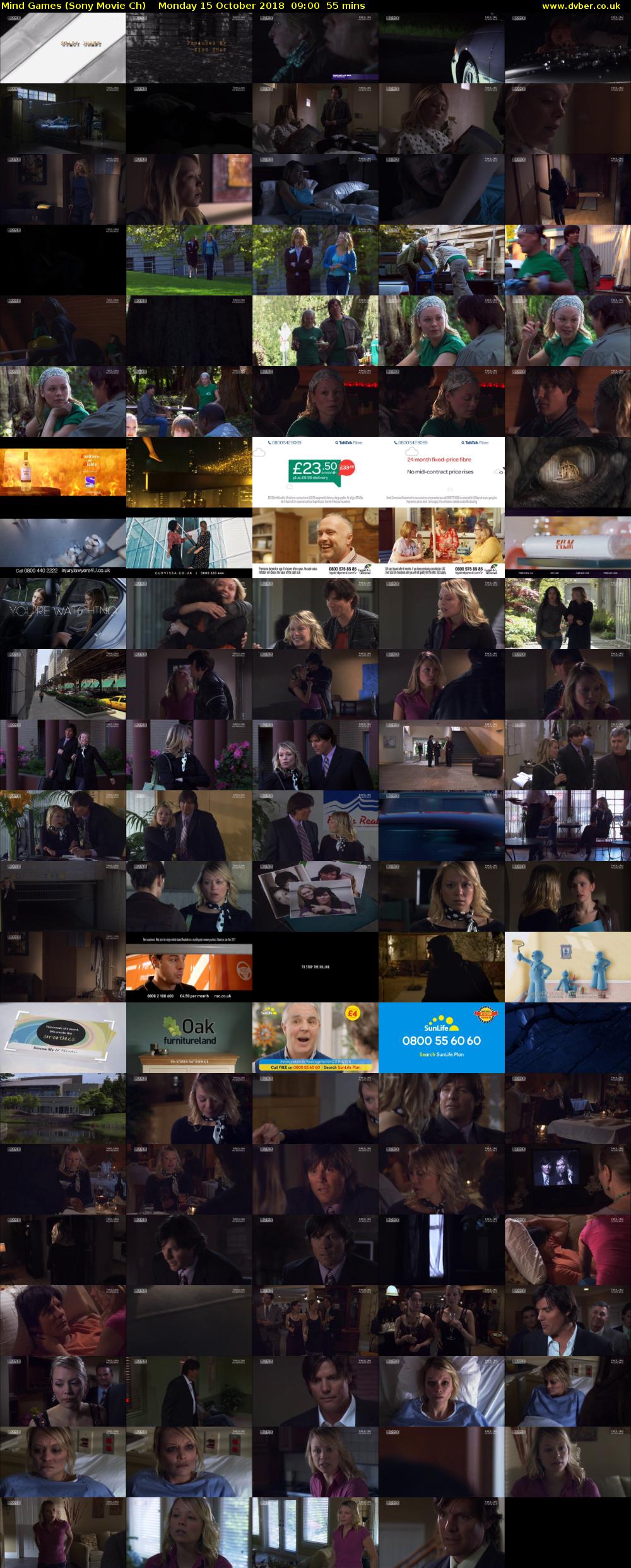 Mind Games (Sony Movie Ch) Monday 15 October 2018 09:00 - 09:55