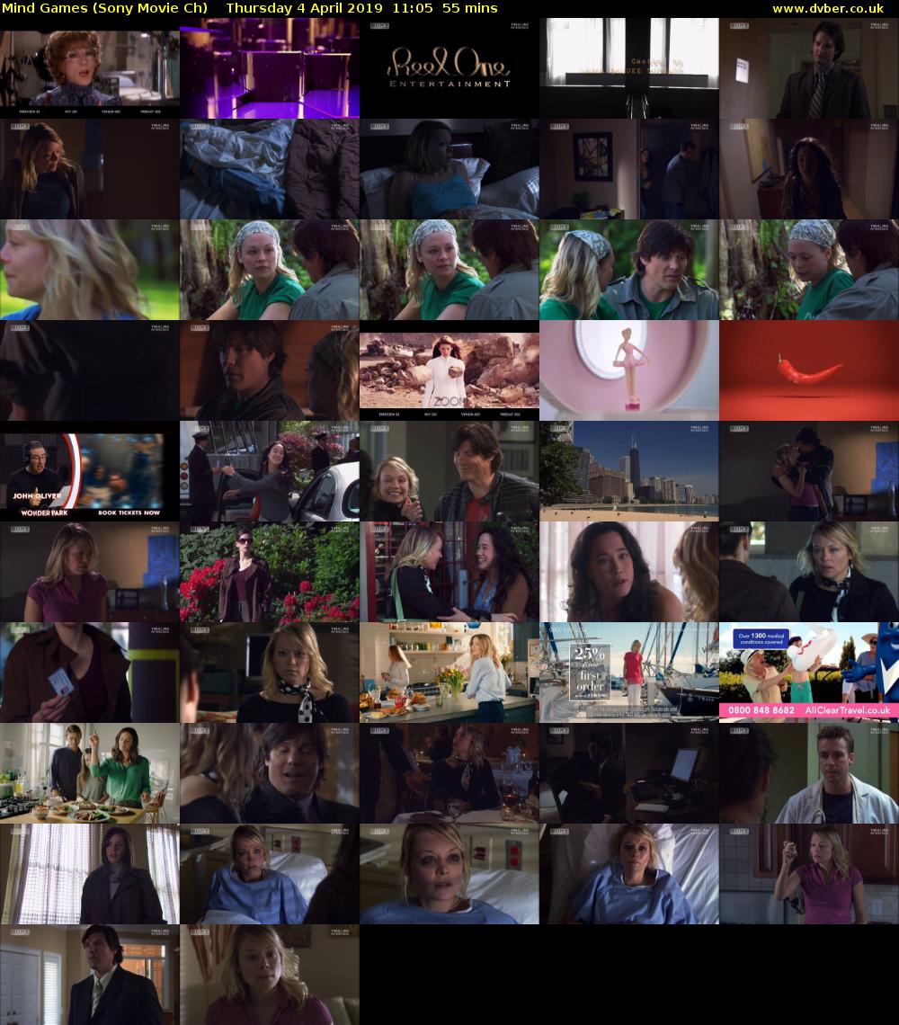Mind Games (Sony Movie Ch) Thursday 4 April 2019 11:05 - 12:00