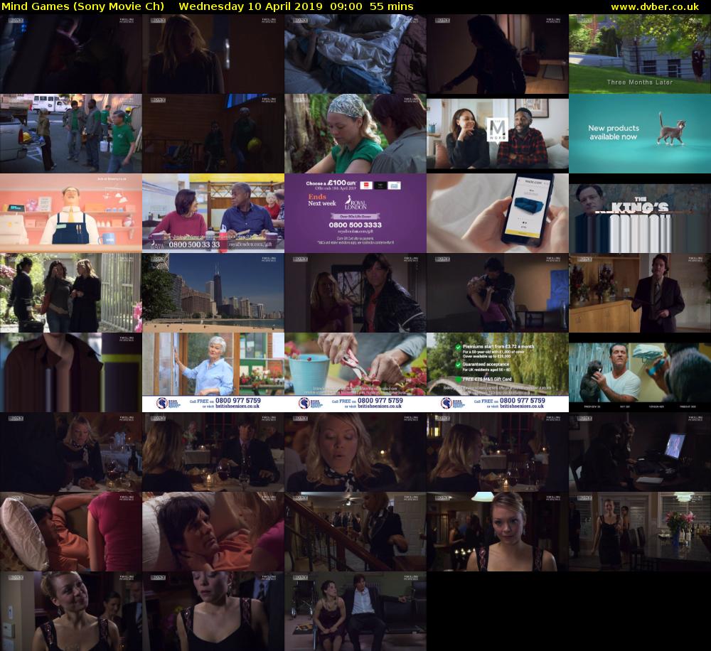 Mind Games (Sony Movie Ch) Wednesday 10 April 2019 09:00 - 09:55