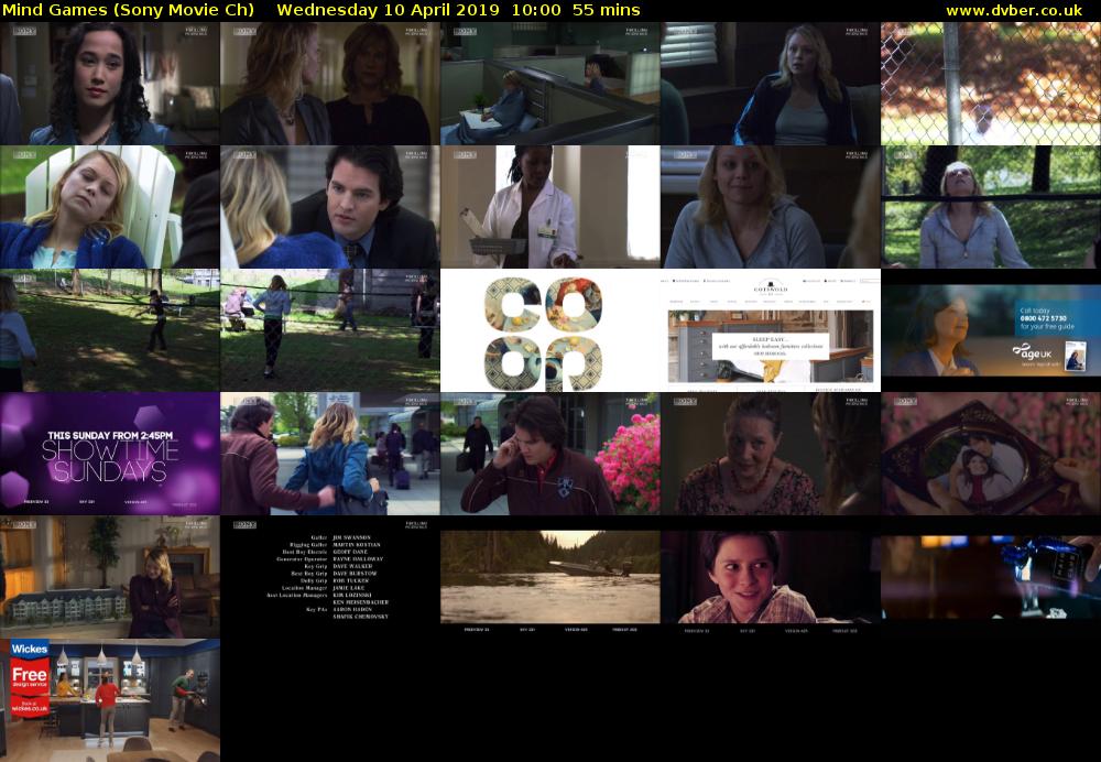 Mind Games (Sony Movie Ch) Wednesday 10 April 2019 10:00 - 10:55